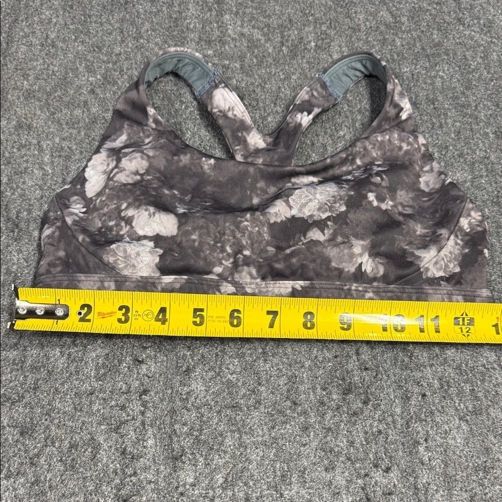 Athleta Floral Charcoal Sports Bra